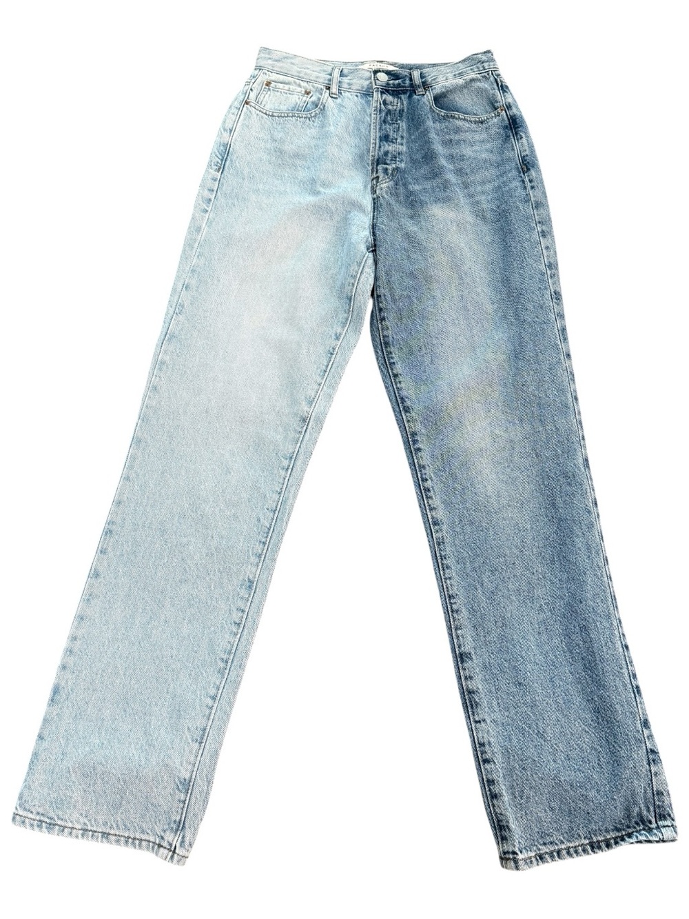PacSun Two Tone Denim High Waisted Straight Leg Dad Jeans Sz 27